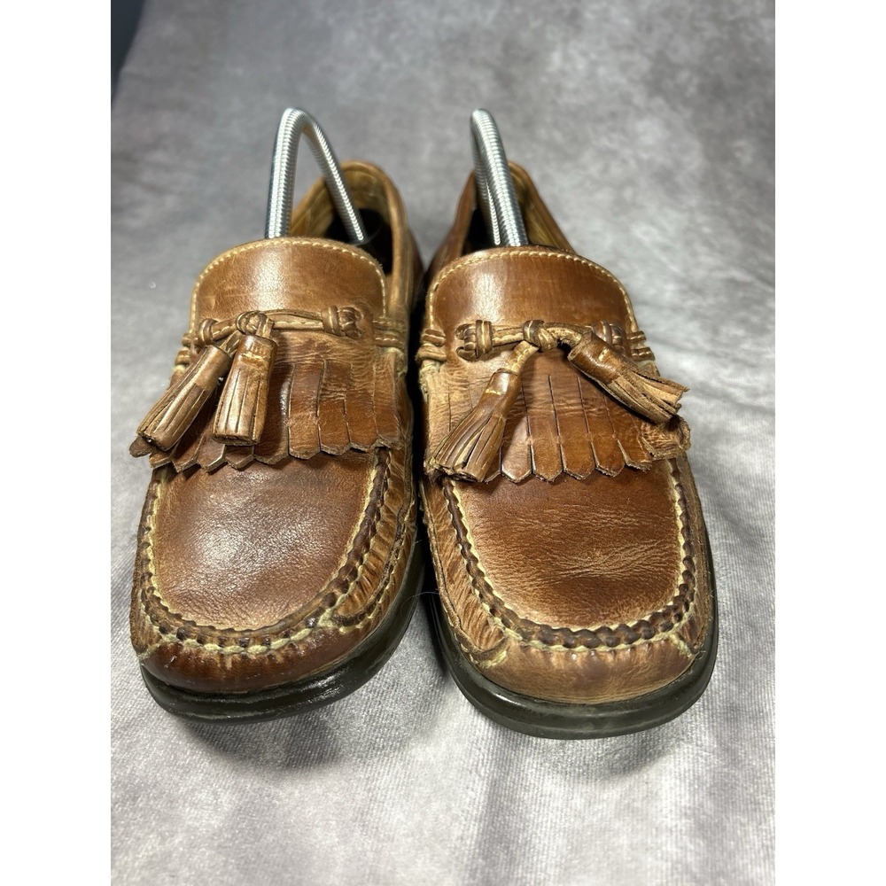 Johnston & Murphy 208573 Brown Leather Tassel Kiltie Loafers Men's Size 8.5 M